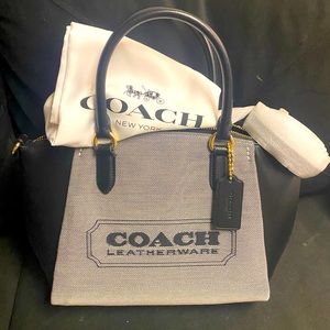 Brand new with tags Coach Badge Jacquard Elise Satchel and Crossbody bag.